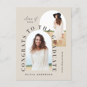 Moderner geometrischer Abschluss mit mehreren Foto Postkarte