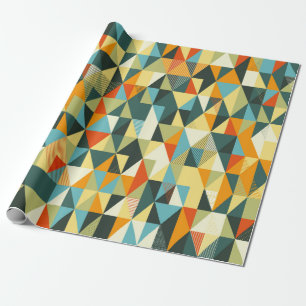 Moderner geometrischer Hintergrund. Abstraktes Fla Geschenkpapier