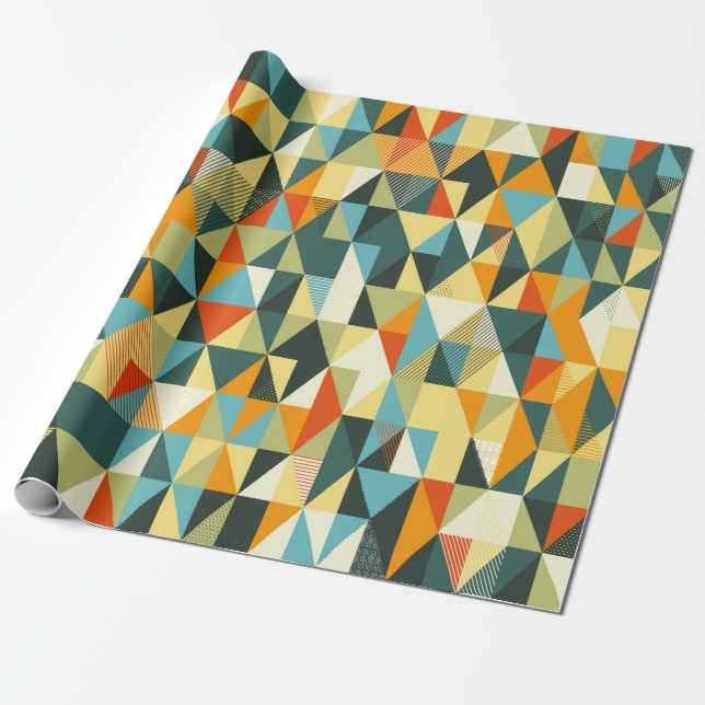 Moderner geometrischer Hintergrund. Abstraktes Fla Geschenkpapier (Ungerollt)