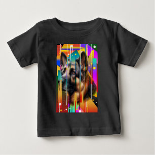 Moderner Geometrischer Hund Baby T-shirt