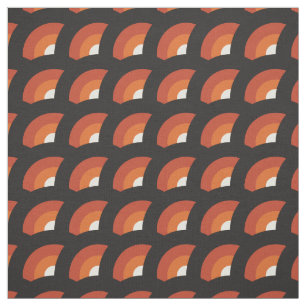 Moderner geometrischer Kreis des Retro-Mittelzentr Stoff