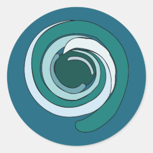 Moderner geometrischer Kreis Runder Aufkleber