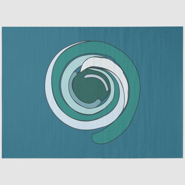 Moderner geometrischer Kreis Seidenpapier (Vorderseite)