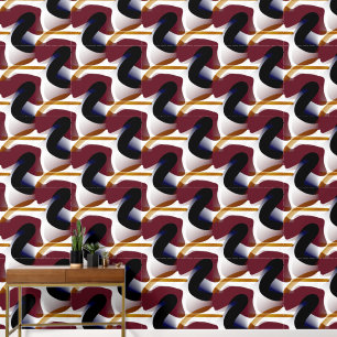 Moderner geometrischer Minimalismus in Burnt Sienn Tapete