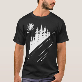 Moderner geometrischer Naturwald-Hipster Grafik T-Shirt