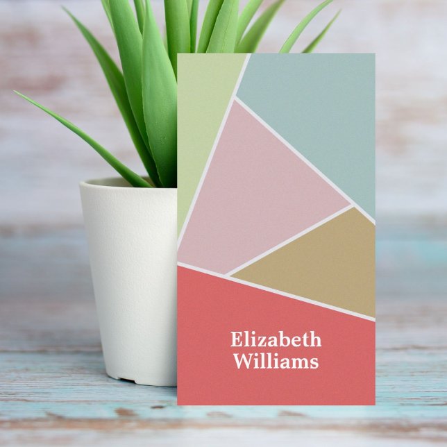 Moderner geometrischer Pastel-Berater Visitenkarte (Von Creator hochgeladen)