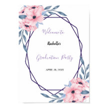 Moderner geometrischer Rahmen rosa Abschluss