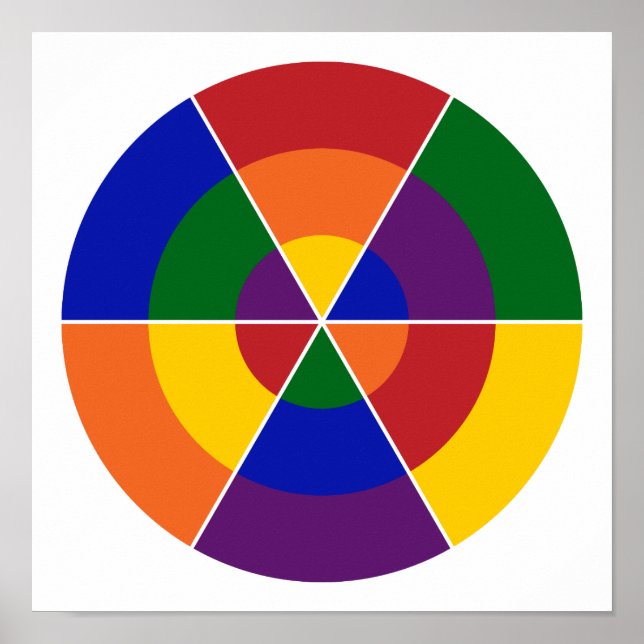 Moderner geometrischer Regenbogenmuster LGBT-Preis Poster (Vorne)