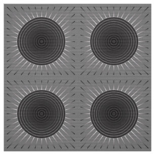 Moderner geometrischer Sonnenburst - Dunkler Hämat Stoff