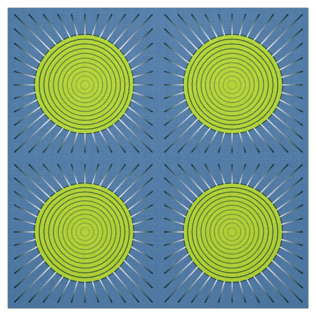 Moderner geometrischer Sonnendurchbruch - Limon Stoff (Muster)