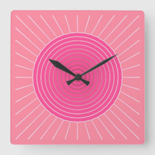 Moderner geometrischer Sonnendurchbruch - Schatten Quadratische Wanduhr