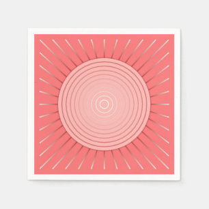 Moderner geometrischer Sonnendurchbruch - tiefes Serviette
