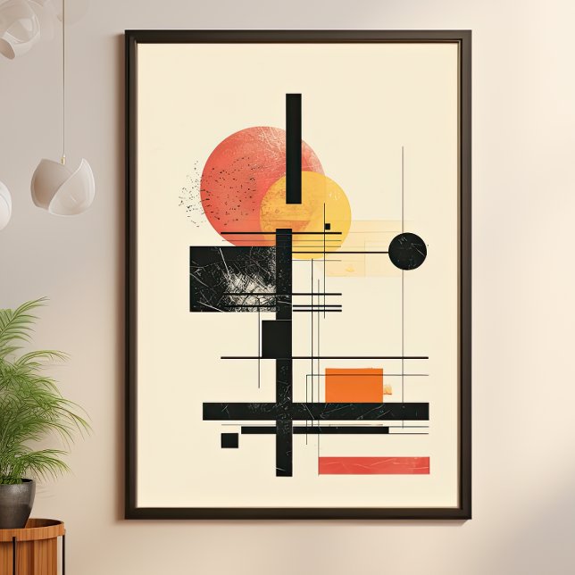 Moderner geometrischer Sonnenuntergang Mitte des J Poster (Von Creator hochgeladen)