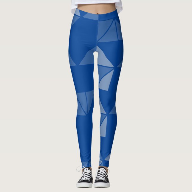 Moderner geometrischer Stil für braunes Design Leggings (Vorderseite)
