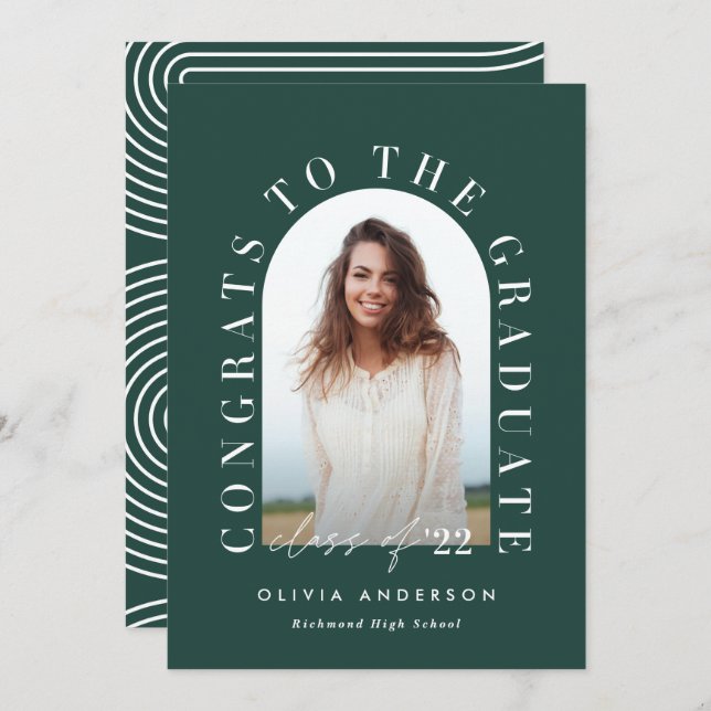 Moderner geometrischer typografischer Foto Bogen A (Vorne/Hinten)