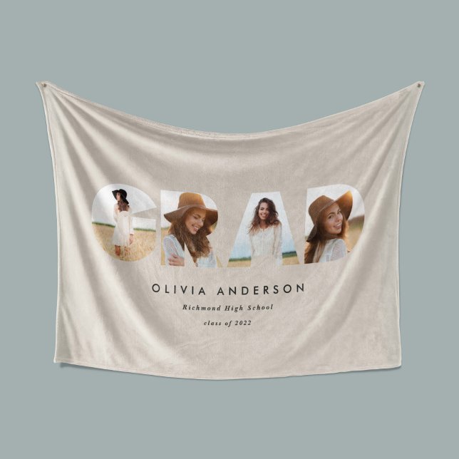 Moderner geometrischer typografischer Foto Bogen A Fleecedecke (Von Creator hochgeladen)