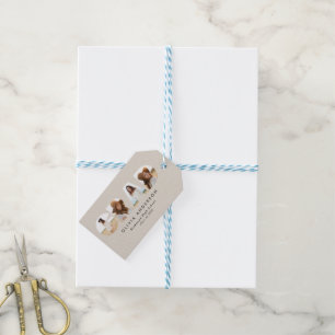 Moderner geometrischer typografischer Foto Bogen A Geschenkanhänger