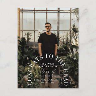 Moderner geometrischer typografischer Foto Bogen A Postkarte