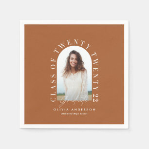 Moderner geometrischer typografischer Foto Bogen A Serviette