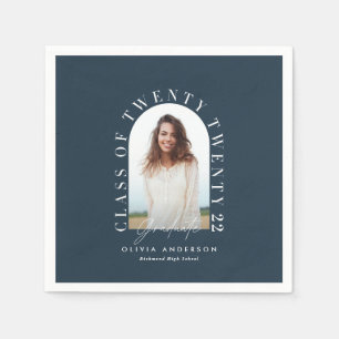 Moderner geometrischer typografischer Foto Bogen A Serviette