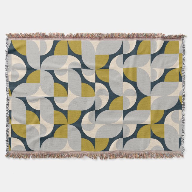 Moderner geometrischer Vintager Retro-Hintergrund Decke (Vorderseite)