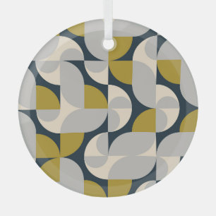 Moderner geometrischer Vintager Retro-Hintergrund Ornament Aus Glas