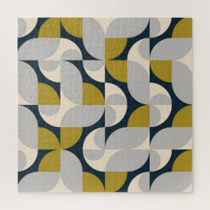 Moderner geometrischer Vintager Retro-Hintergrund Puzzle