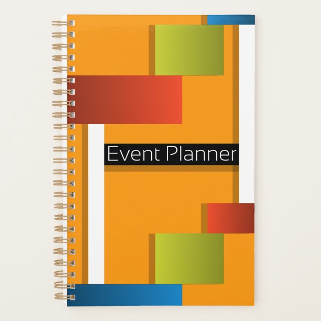 Moderner geometrischer Wochen- und Monatsplaner Planer (Vorderseite)