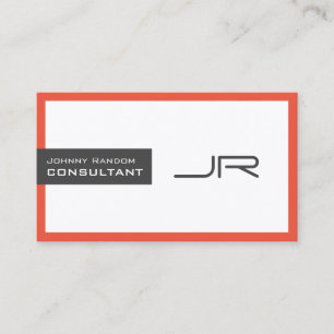 Moderner gerahmter Raum mit weißem rotem Grau des Visitenkarte