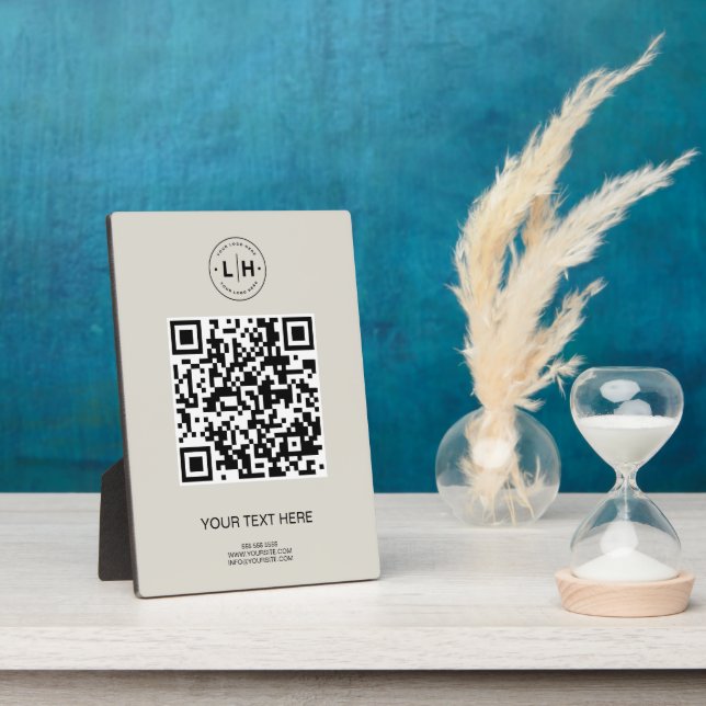 Moderner Geschäfts-QR-Code Fotoplatte (Seite)