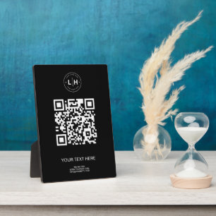 Moderner Geschäfts-QR-Code Schwarz Fotoplatte