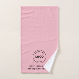 Moderner Geschäftslogo-Name Einfach Rosa Handtuch