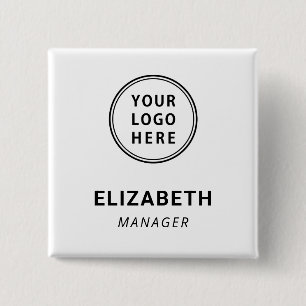 Moderner Geschäftslogo-Name-Tag Button