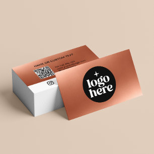 Moderner Geschäftslogo-QR-Code Benutzerdefinierte  Visitenkarte