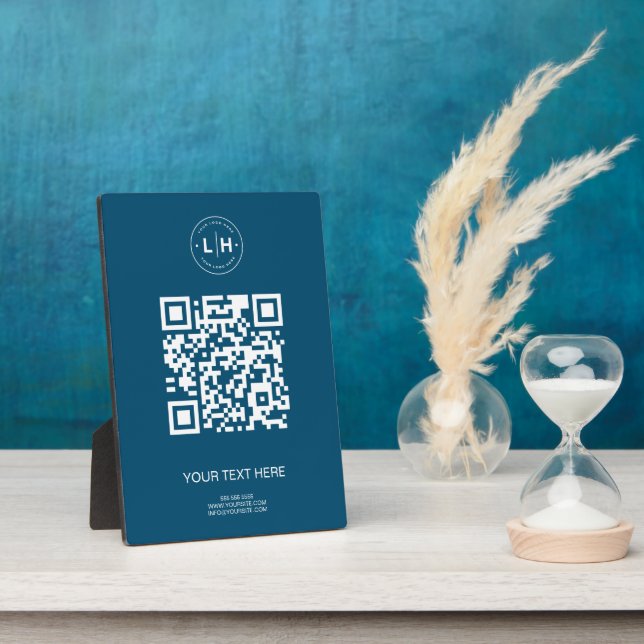 Moderner Geschäftspromotion- QR-Code Fotoplatte (Seite)