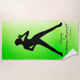 Moderner Gestochen Tänzer mit Angebot Strandtuch