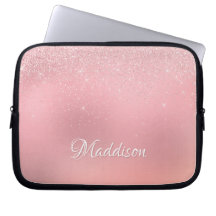 Moderner Girl Blush Pink Silver Glitzer