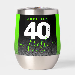 Moderner Girly Bright Green Glitzer 40 und Fresh