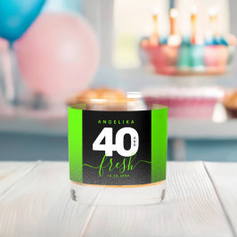 Moderner Girly Bright Green Glitzer 40 und Fresh Whiskyglas