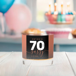 Moderner Girly Copper Glitzer 70 und Sassy Whiskyglas