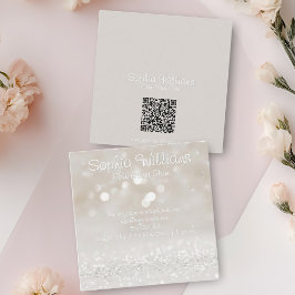Moderner Girly Glam Glitzer Quadratische Visitenkarte