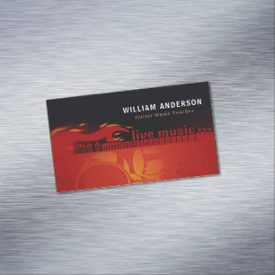 Moderner Gitarrenlehrer Electric & Acoustic Lektio Magnetische Visitenkarte