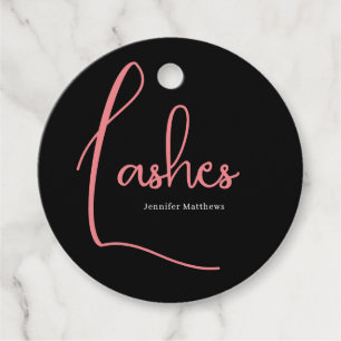 Moderner Glam rosa Neonlashes Techniker Manikurin Geschenkanhänger