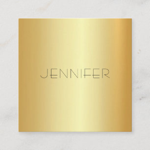 Moderner Glamour Gold Look Elegante einfache Vorla Quadratische Visitenkarte