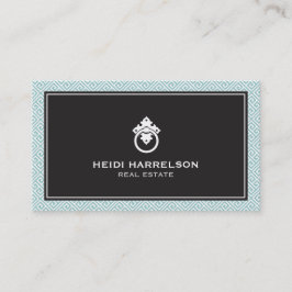 Moderner Glamour Realtor, echte Anwesen Minze/Schw Visitenkarte