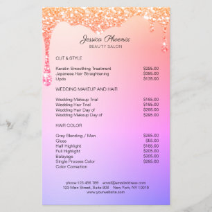 Moderner Glamour Regenbogen Glitzer sinkt Flyer