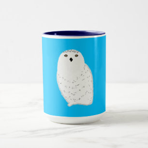 Moderner Glamour-Schnee-Eule Tasse