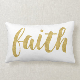 Moderner Glaube im Gold dekorativ Lendenkissen