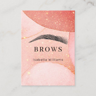 Moderner Glitzer Augenbrauen Visitenkarte