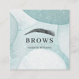 Moderner Glitzer Augenbrauen Visitenkarte
